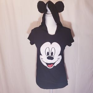 MickeyMouse  graphictee with a hood with ears